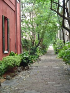 It drizzled off and on all day, but this Charleston alleyway was still alluring.