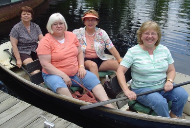 This is us at Cypress Gardens. I'm at the helm, Bonnie at the stern!