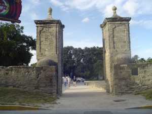 St. Augustine was surrounded by a wall. This was the gate to the city.